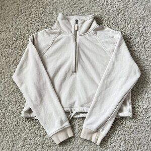 Vuori Cream Quarter-Zip Sweatshirt